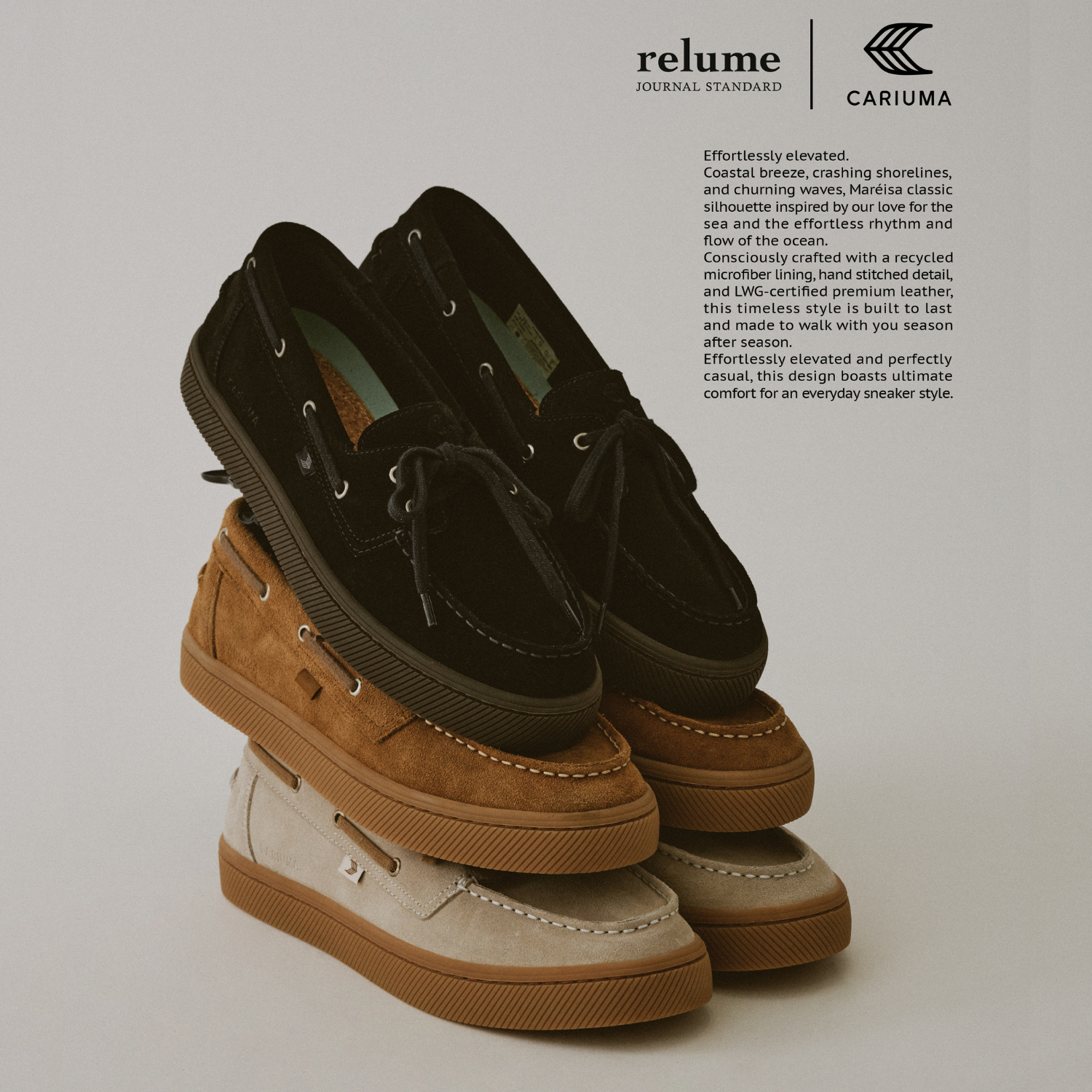 CARIUMA × JOURNAL STANDARD relume「MARE BOAT」10/10発売｜【公式
