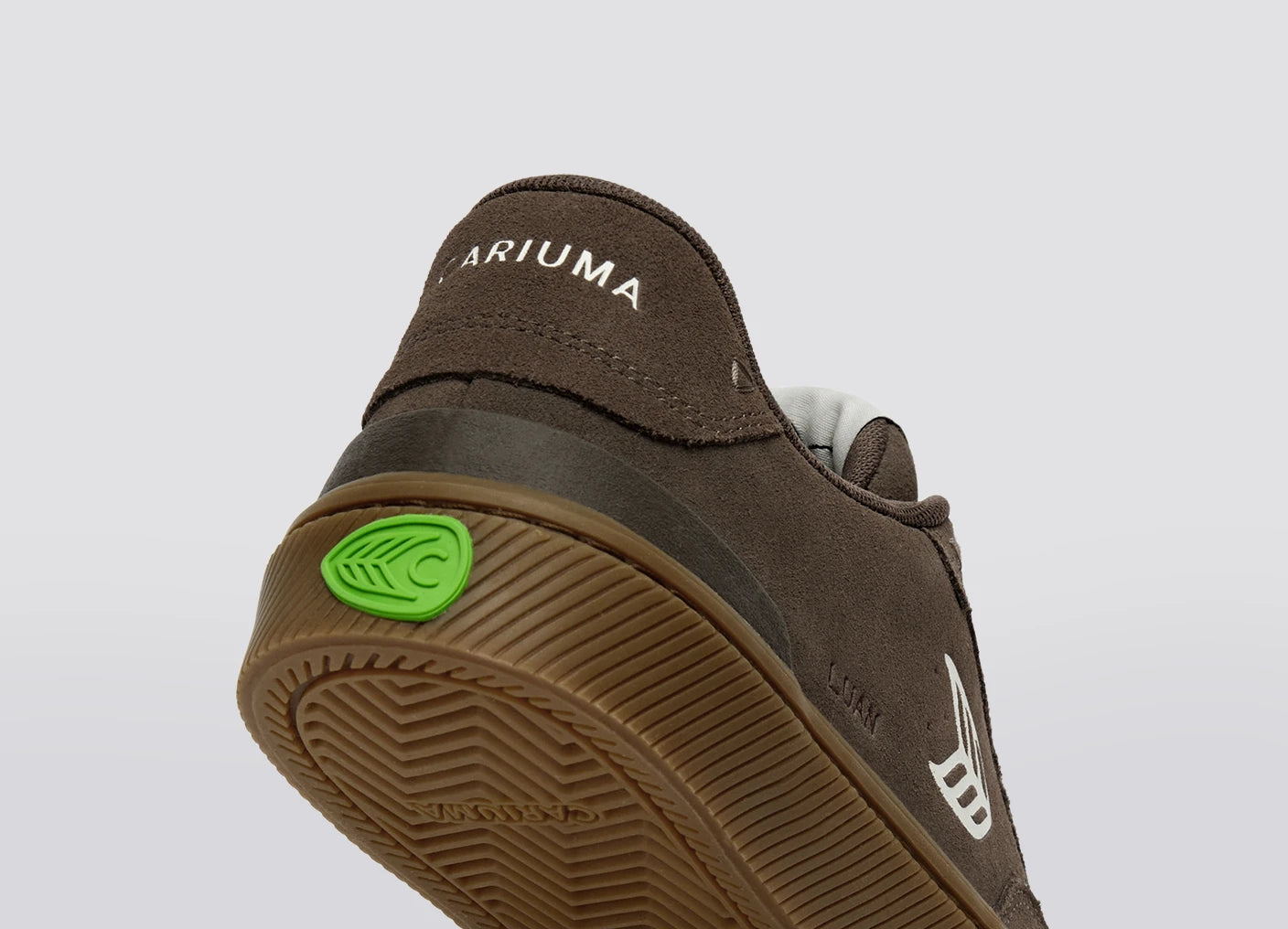 LUAN PRO Dark Gum Teak Suede Ivory Logo Sneaker Men