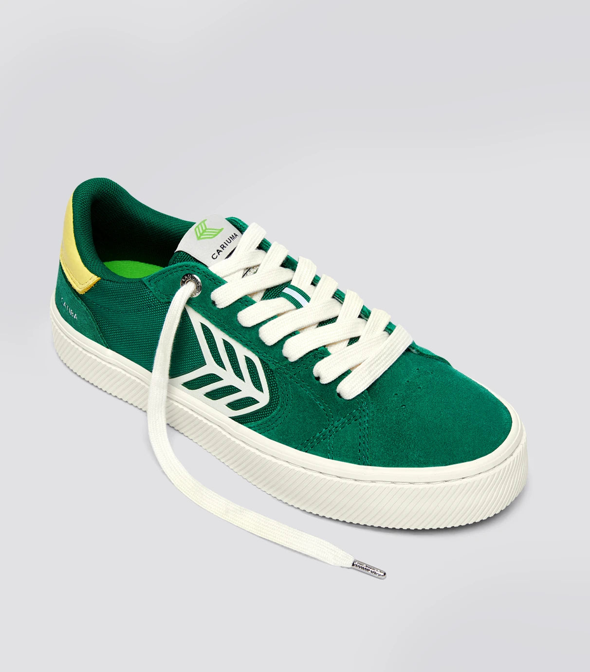 CATIBA PRO 2.0 Abundant Green Suede and Cordura Ivory Logo Lemonade Sneaker Women