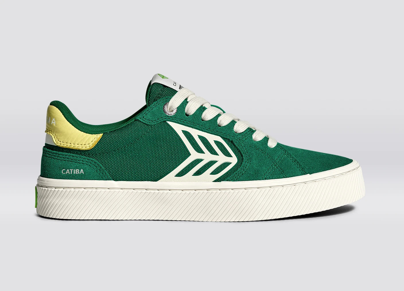 CATIBA PRO 2.0 Abundant Green Suede and Cordura Ivory Logo Lemonade Sneaker Women