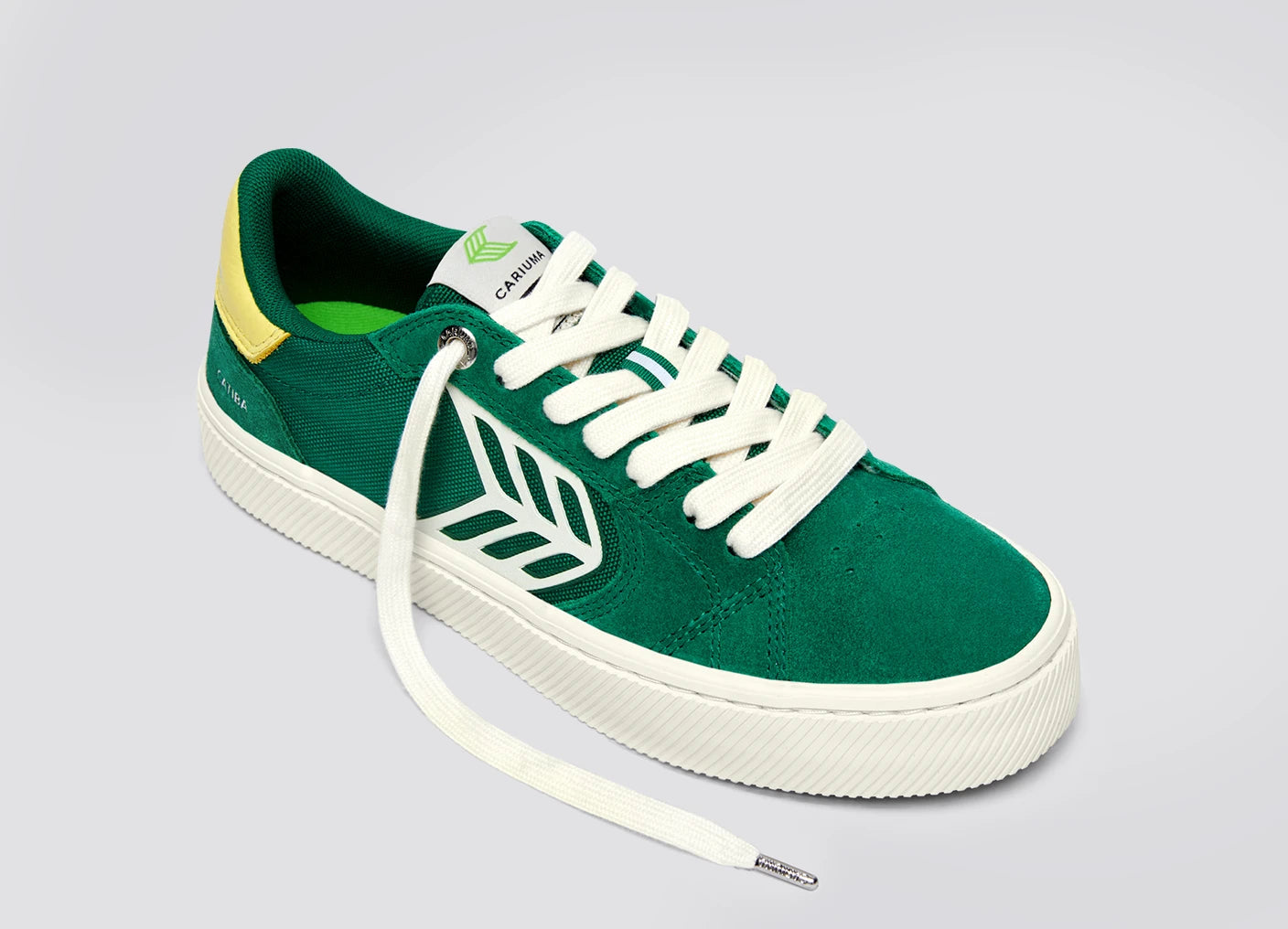 CATIBA PRO 2.0 Abundant Green Suede and Cordura Ivory Logo Lemonade Sneaker Women