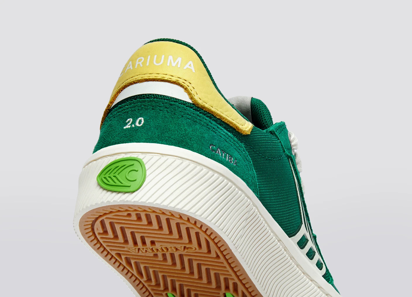 CATIBA PRO 2.0 Abundant Green Suede and Cordura Ivory Logo Lemonade Sneaker Women