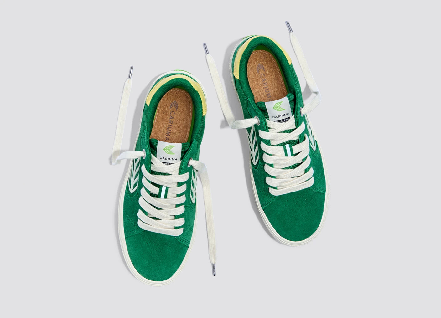 CATIBA PRO 2.0 Abundant Green Suede and Cordura Ivory Logo Lemonade Sneaker Women