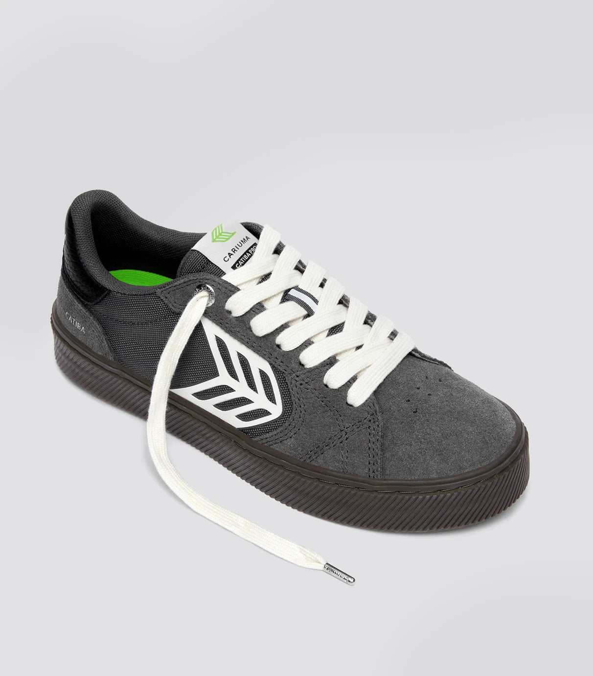 CATIBA PRO 2.0 Teak Magnet Grey Suede and Cordura Ivory Logo Sneaker Men