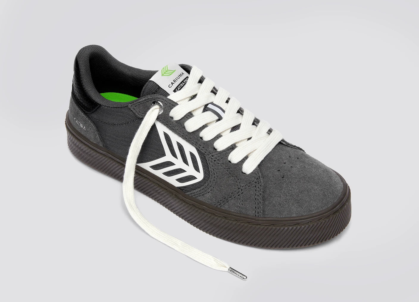 CATIBA PRO 2.0 Teak Magnet Grey Suede and Cordura Ivory Logo Sneaker Men