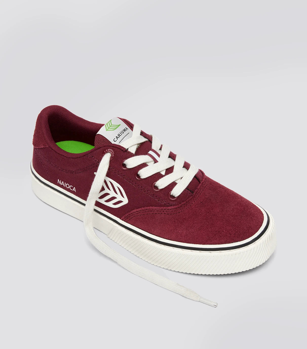 NAIOCA PRO Cabernet Suede and Canvas Ivory Logo Sneaker Men