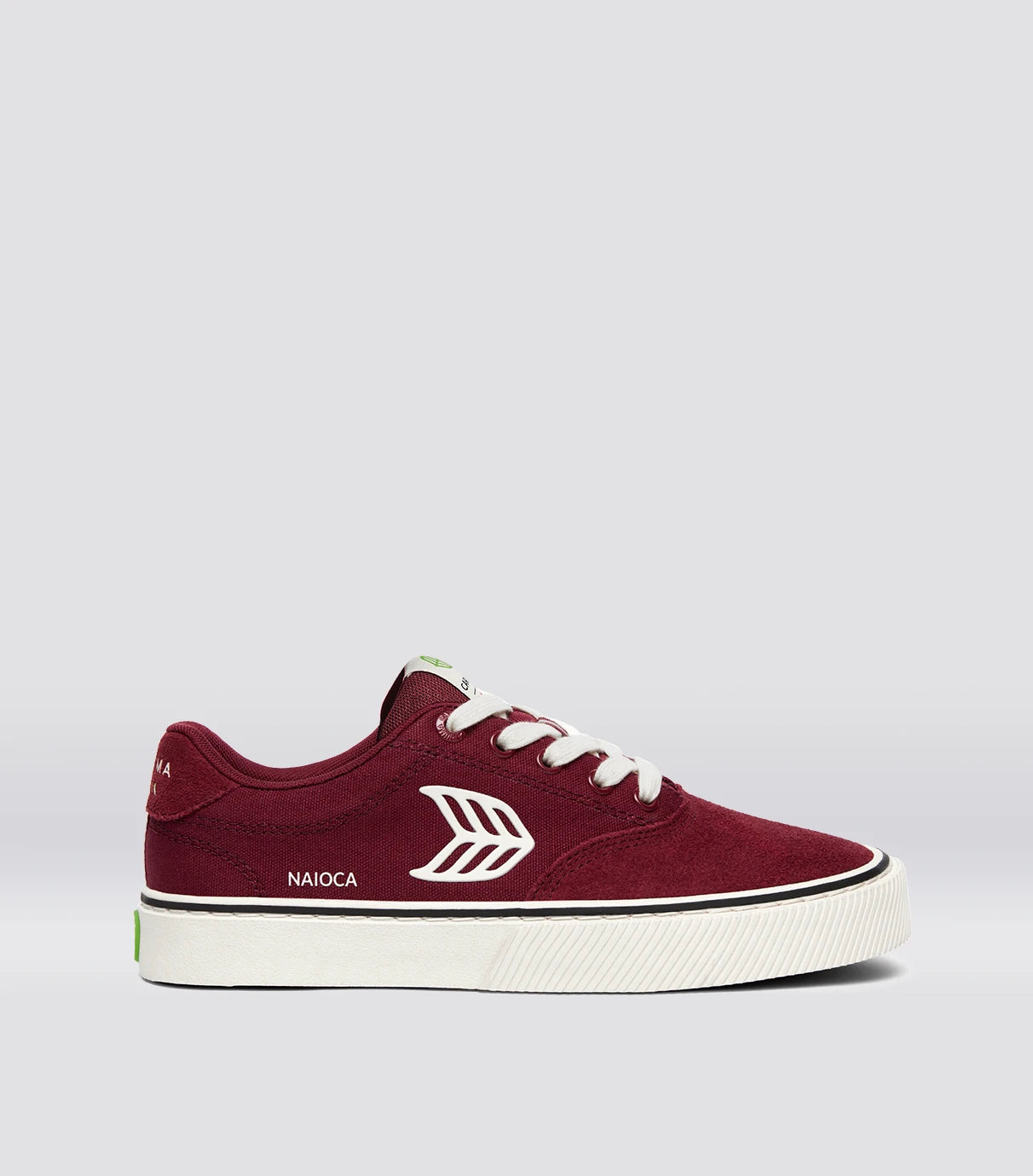 NAIOCA PRO Cabernet Suede and Canvas Ivory Logo Sneaker Men