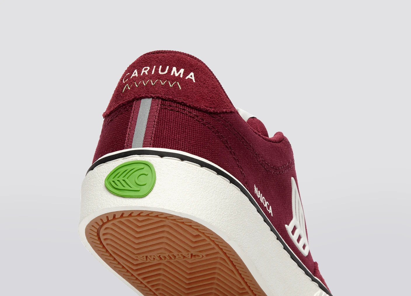 NAIOCA PRO Cabernet Suede and Canvas Ivory Logo Sneaker Men