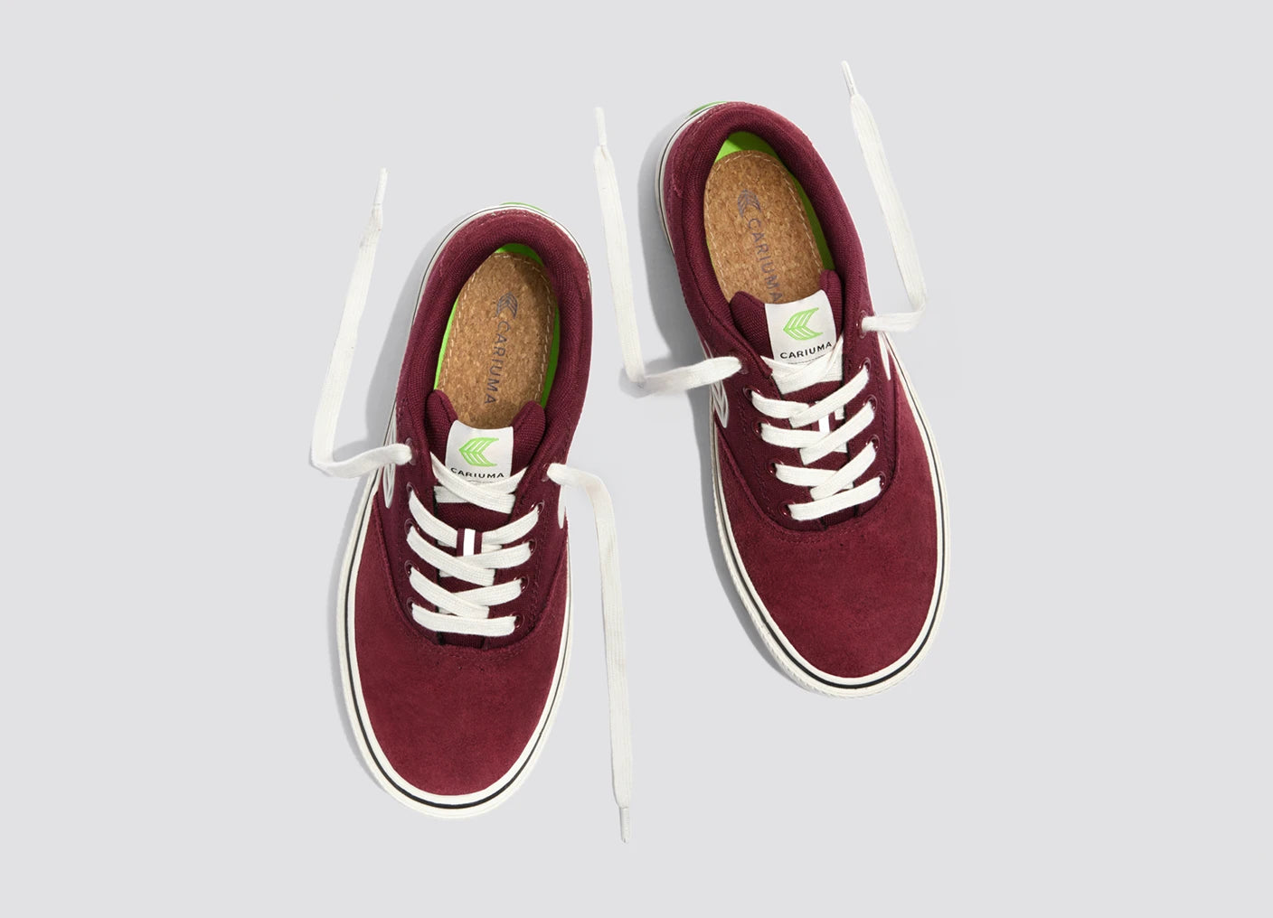NAIOCA PRO Cabernet Suede and Canvas Ivory Logo Sneaker Men