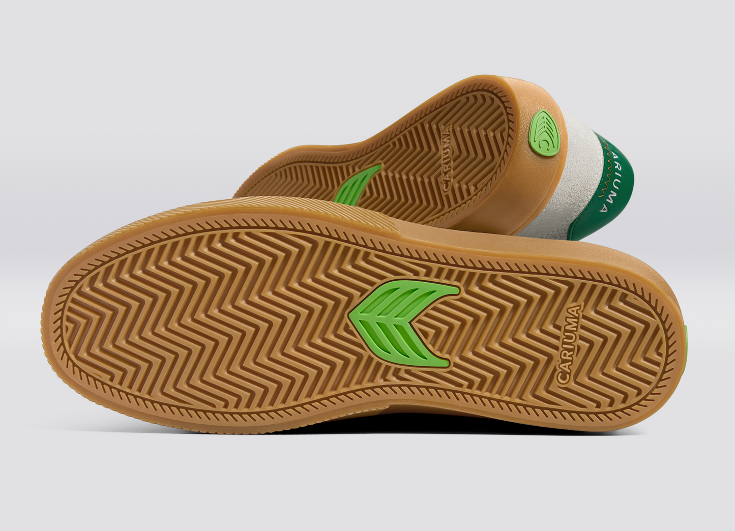 NAIOCA Gum Smoke White Suede Off-White Logo Green Sneaker Men