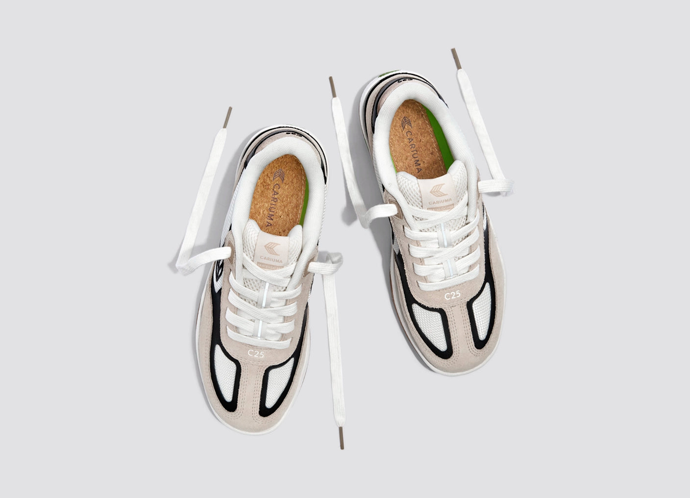 Skategoat C25 PRO Off-White Mesh Light Cream Suede Black Accents Sneaker Men