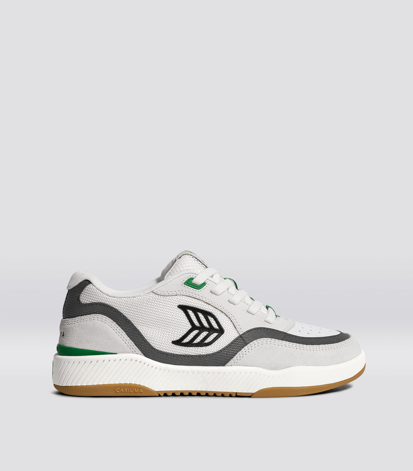 UBA PRO Smoke White Suede Off-White Mesh Black Logo Green Sneaker Women