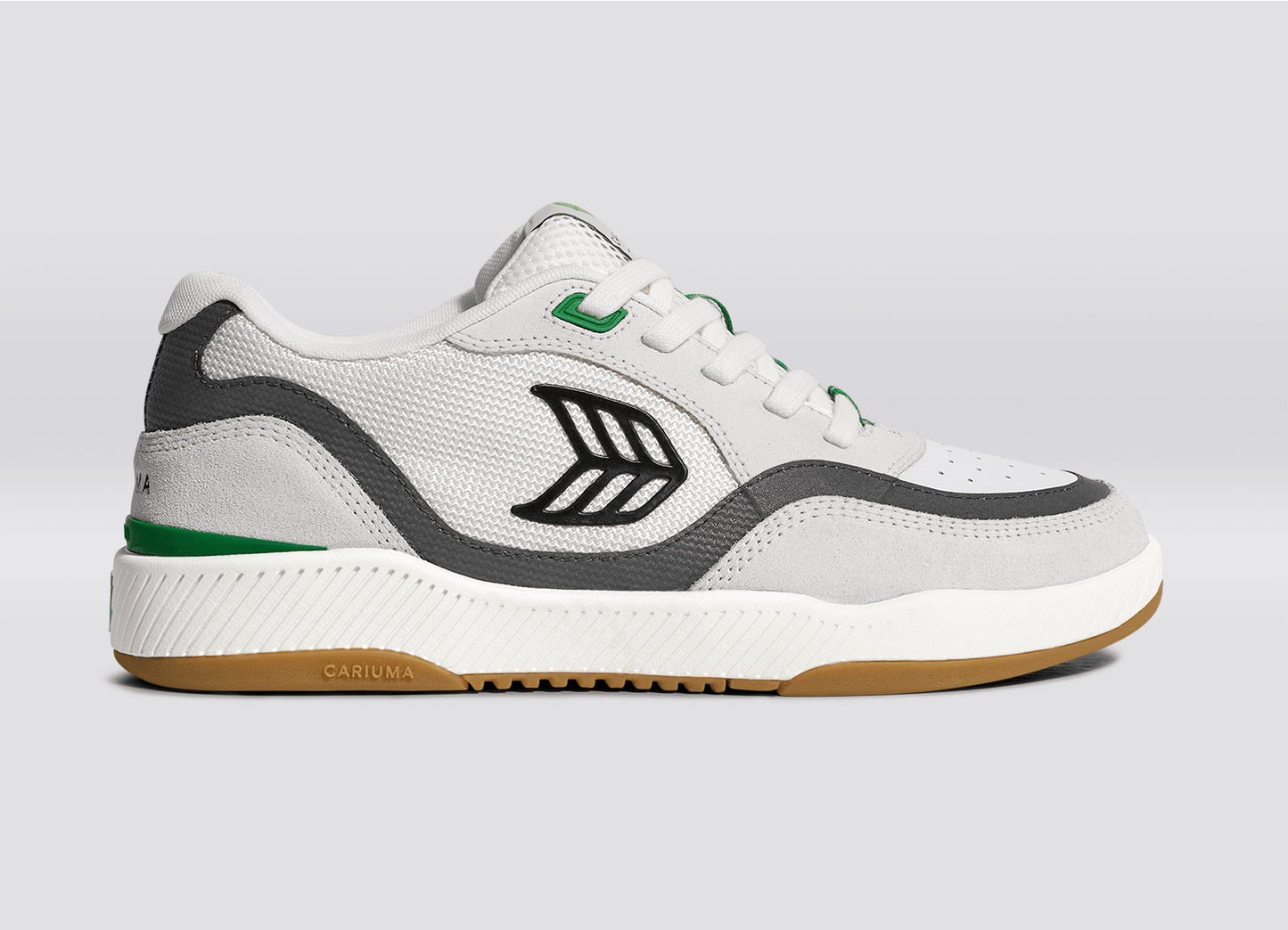 UBA PRO Smoke White Suede Off-White Mesh Black Logo Green Sneaker Women