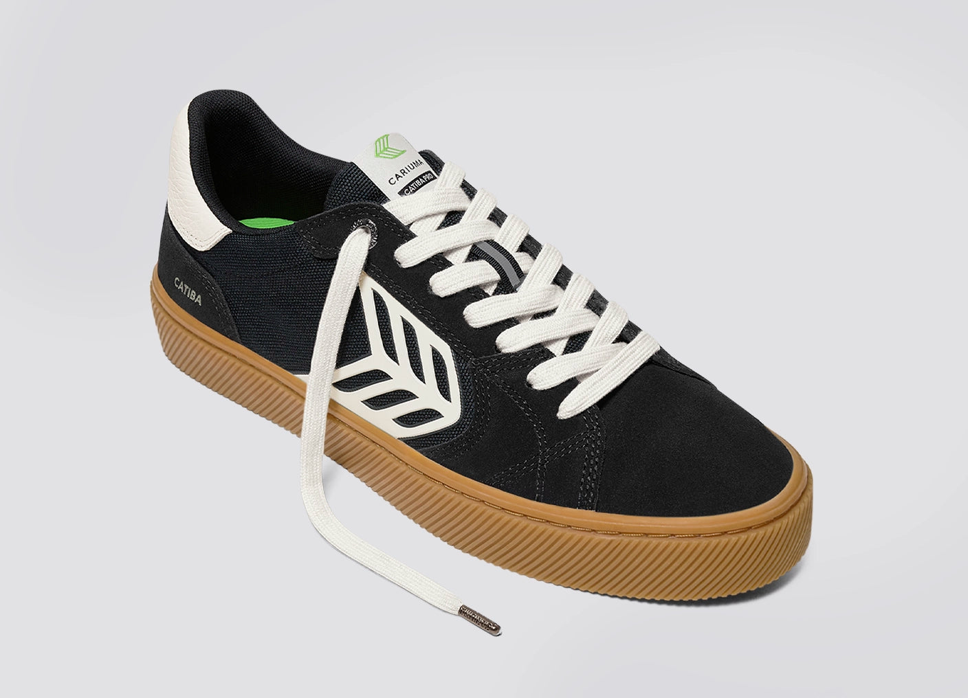 CATIBA PRO 2.0 Gum Black Suede and Cordura Ivory Logo Sneaker Men