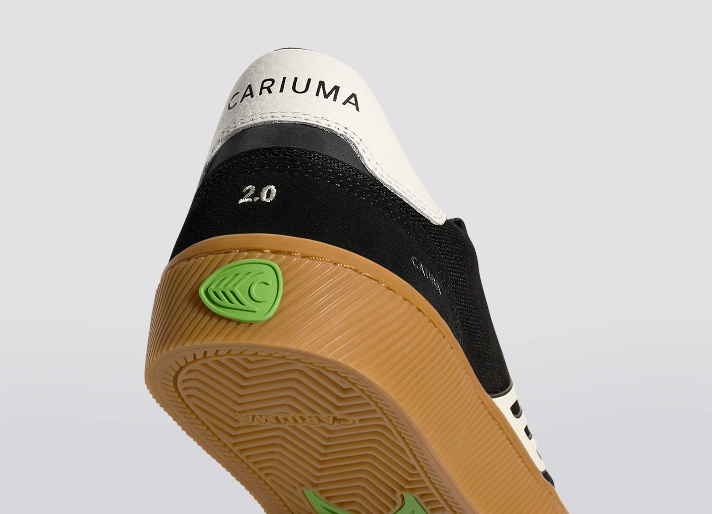 CATIBA PRO 2.0 Gum Black Suede and Cordura Ivory Logo Sneaker Men
