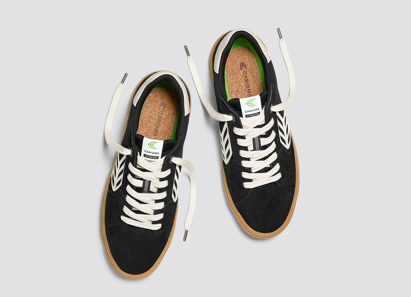 CATIBA PRO 2.0 Gum Black Suede and Cordura Ivory Logo Sneaker Men