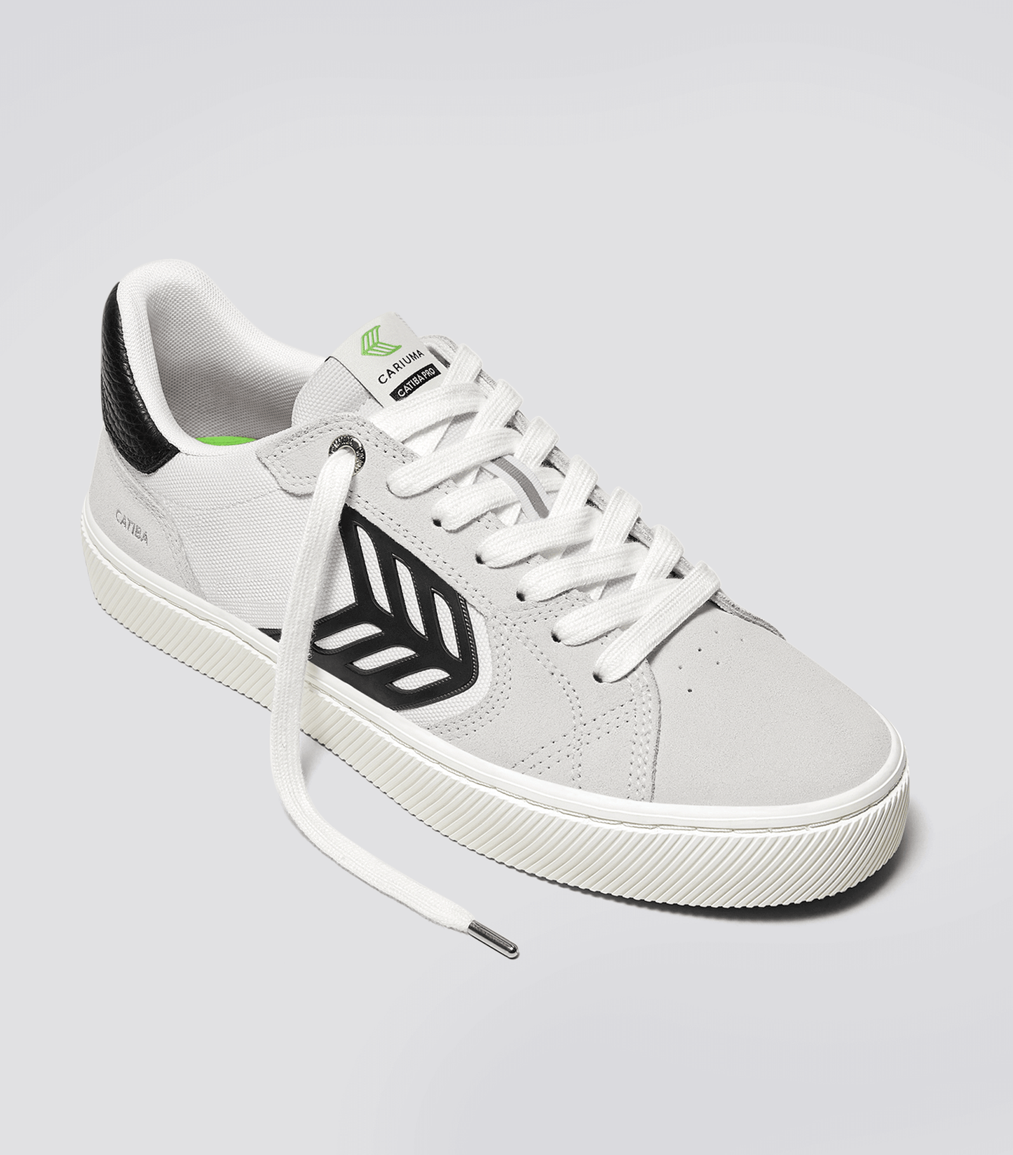CATIBA PRO 2.0 Smoke White Suede Off-White Cordura Black Logo Sneaker Women