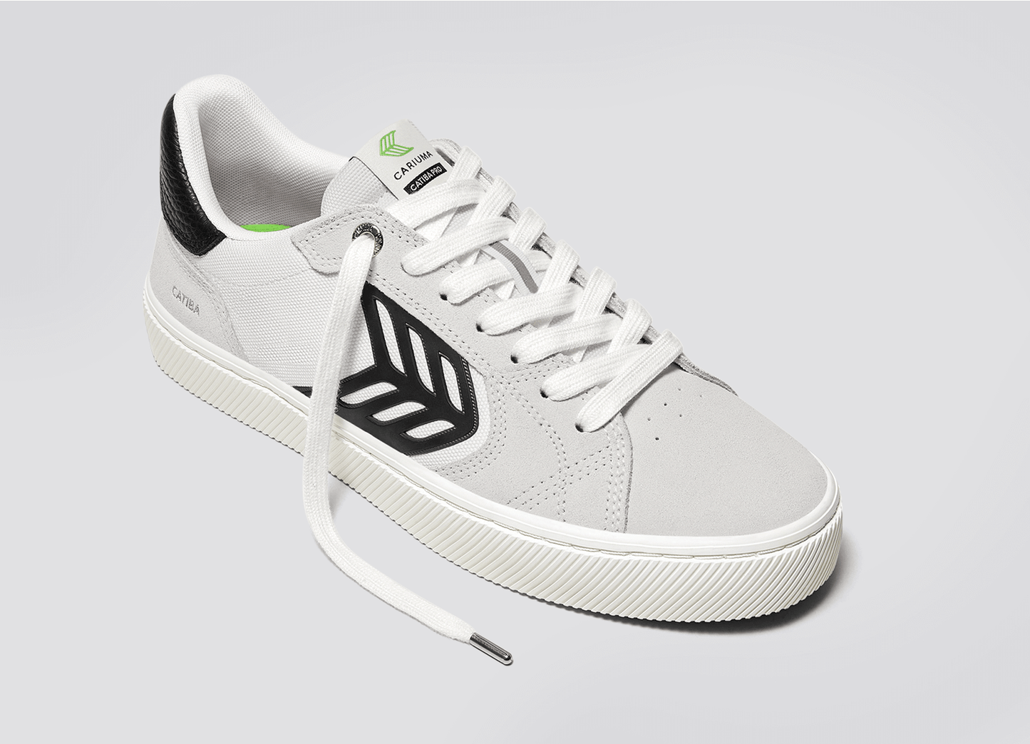 CATIBA PRO 2.0 Smoke White Suede Off-White Cordura Black Logo Sneaker Women