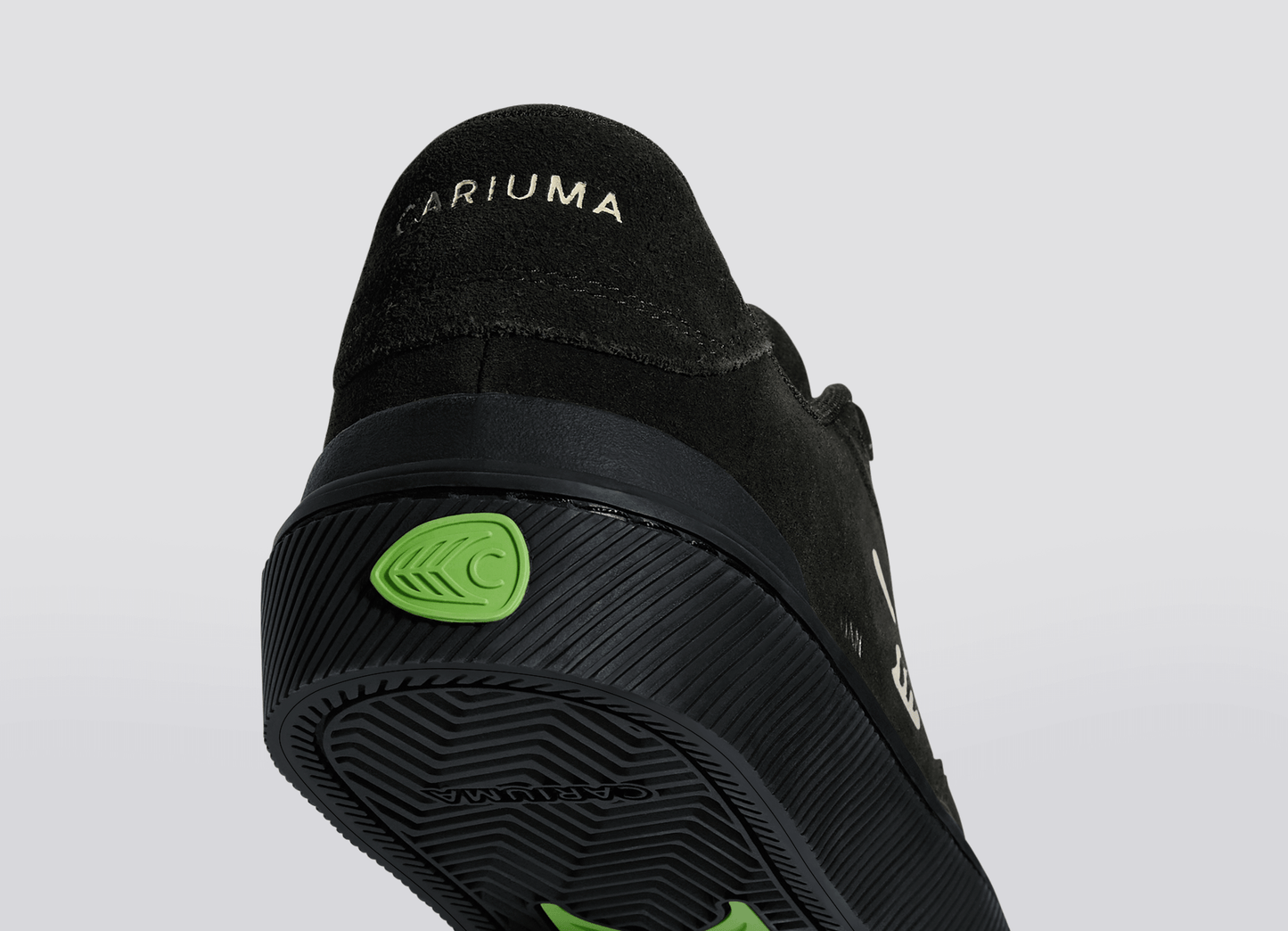 LUAN PRO All Black Suede Ivory Logo Sneaker Women
