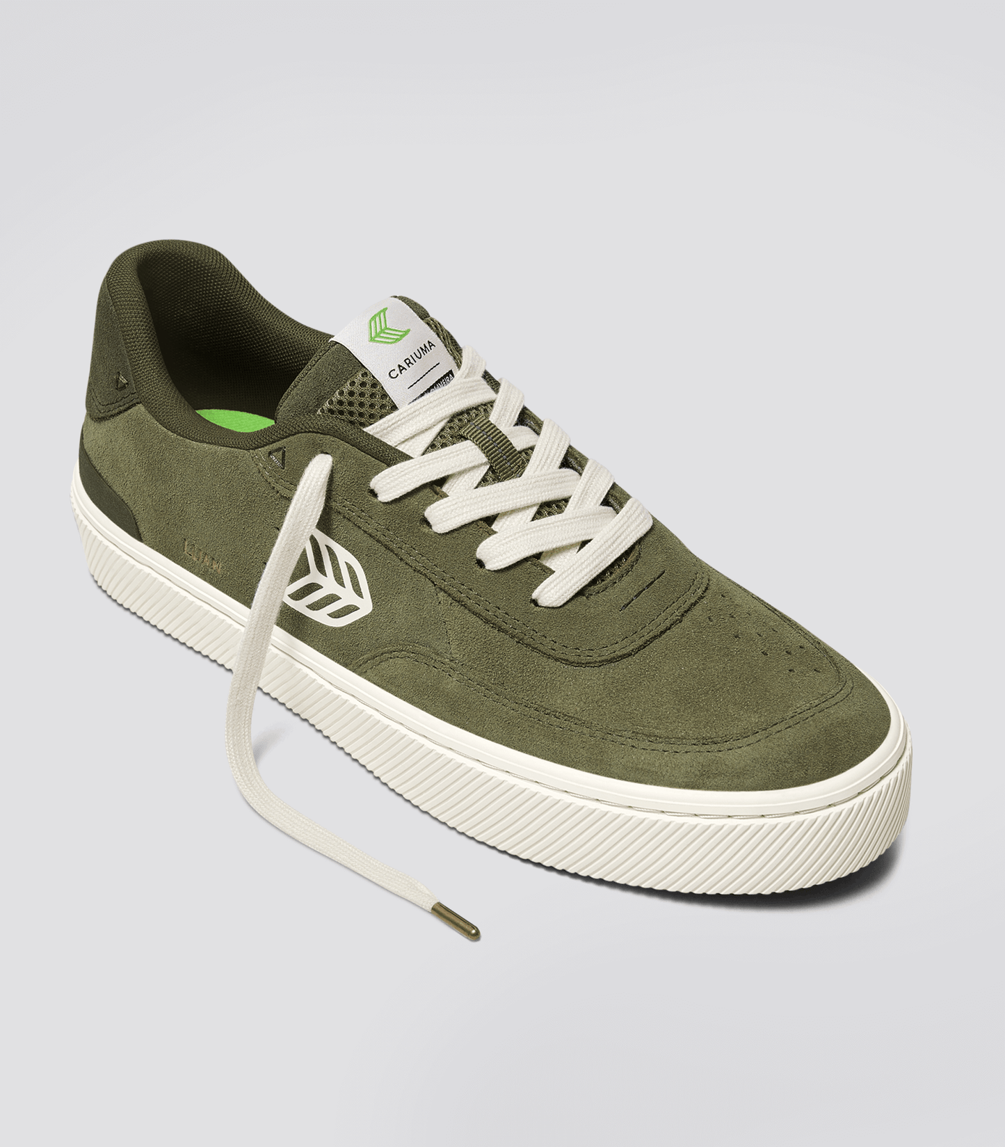 LUAN PRO Olive Green Suede Ivory Logo Burnt Olive Sneaker Women