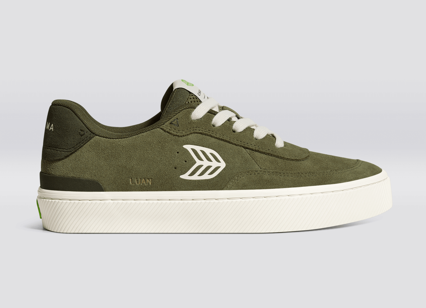 LUAN PRO Olive Green Suede Ivory Logo Burnt Olive Sneaker Women