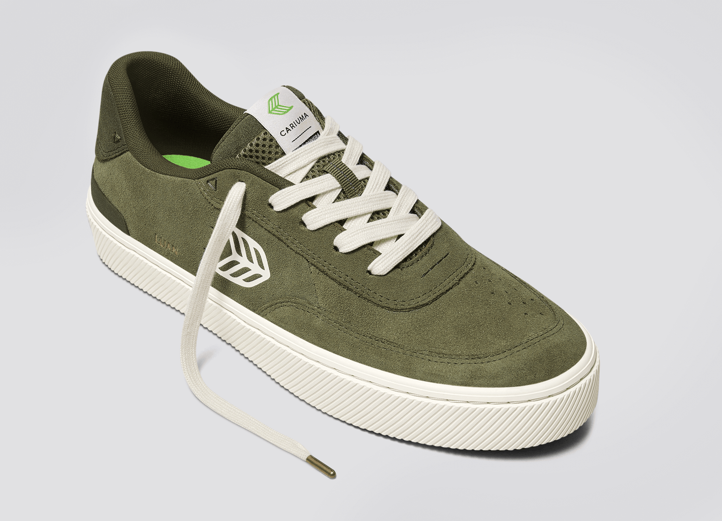 LUAN PRO Olive Green Suede Ivory Logo Burnt Olive Sneaker Women