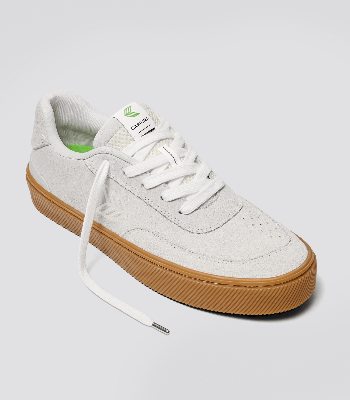 LUAN PRO Gum Smoke White Suede Off-White Logo Sneaker Women