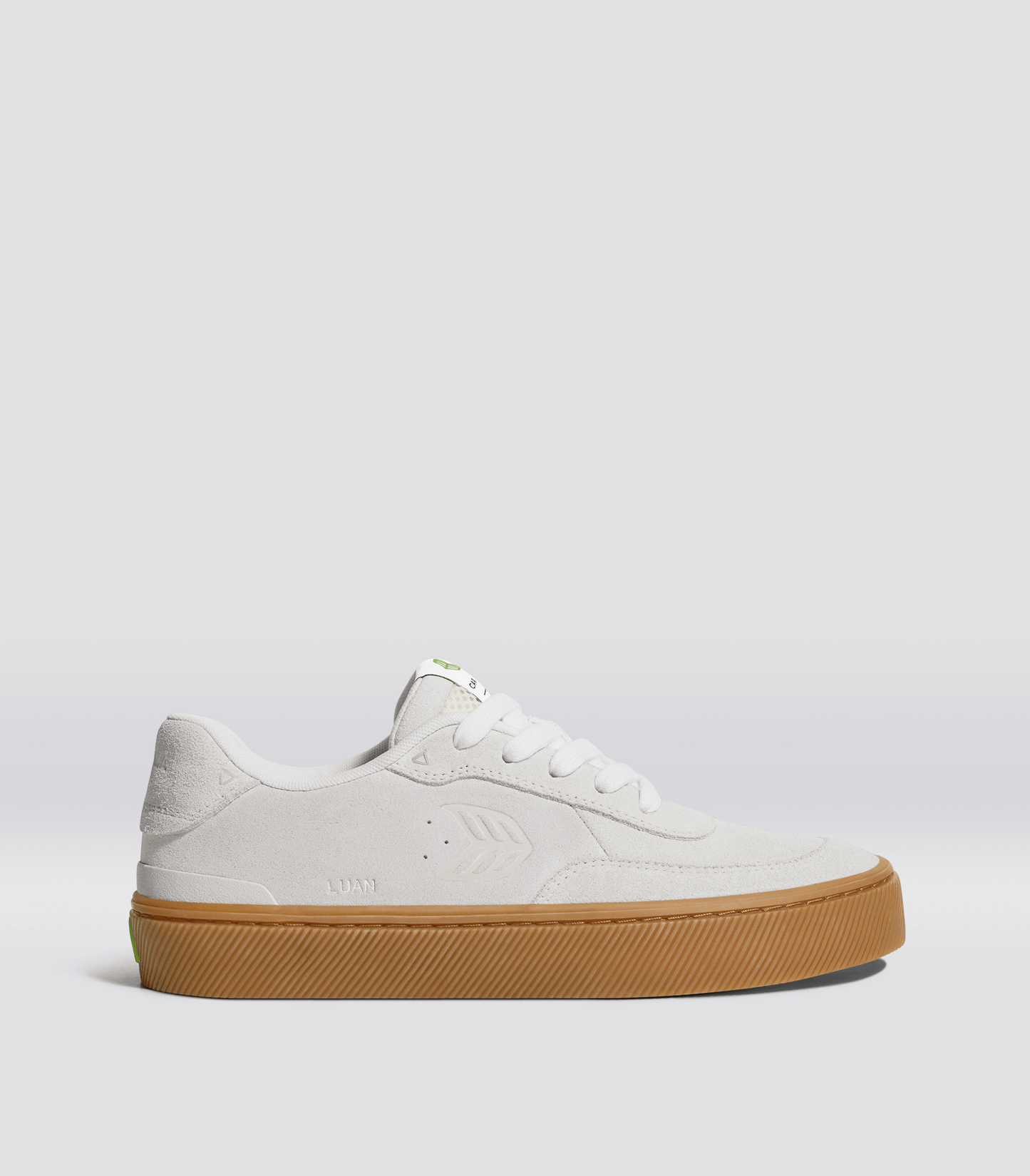 LUAN PRO Gum Smoke White Suede Off-White Logo Sneaker Women