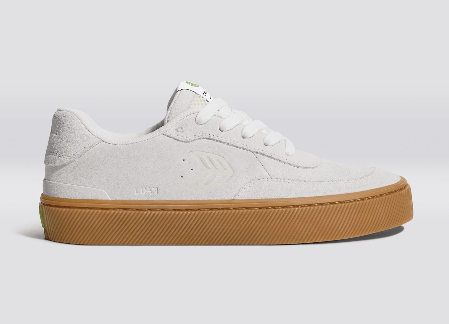 LUAN PRO Gum Smoke White Suede Off-White Logo Sneaker Women