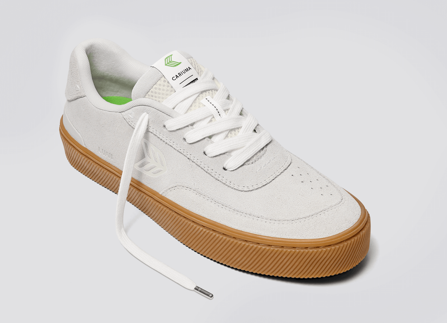 LUAN PRO Gum Smoke White Suede Off-White Logo Sneaker Women