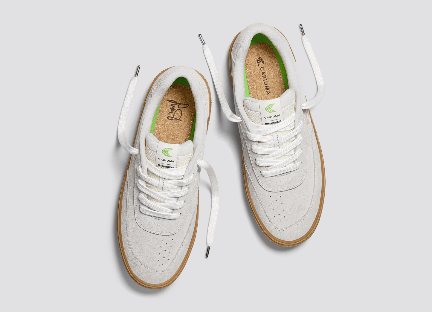 LUAN PRO Gum Smoke White Suede Off-White Logo Sneaker Women