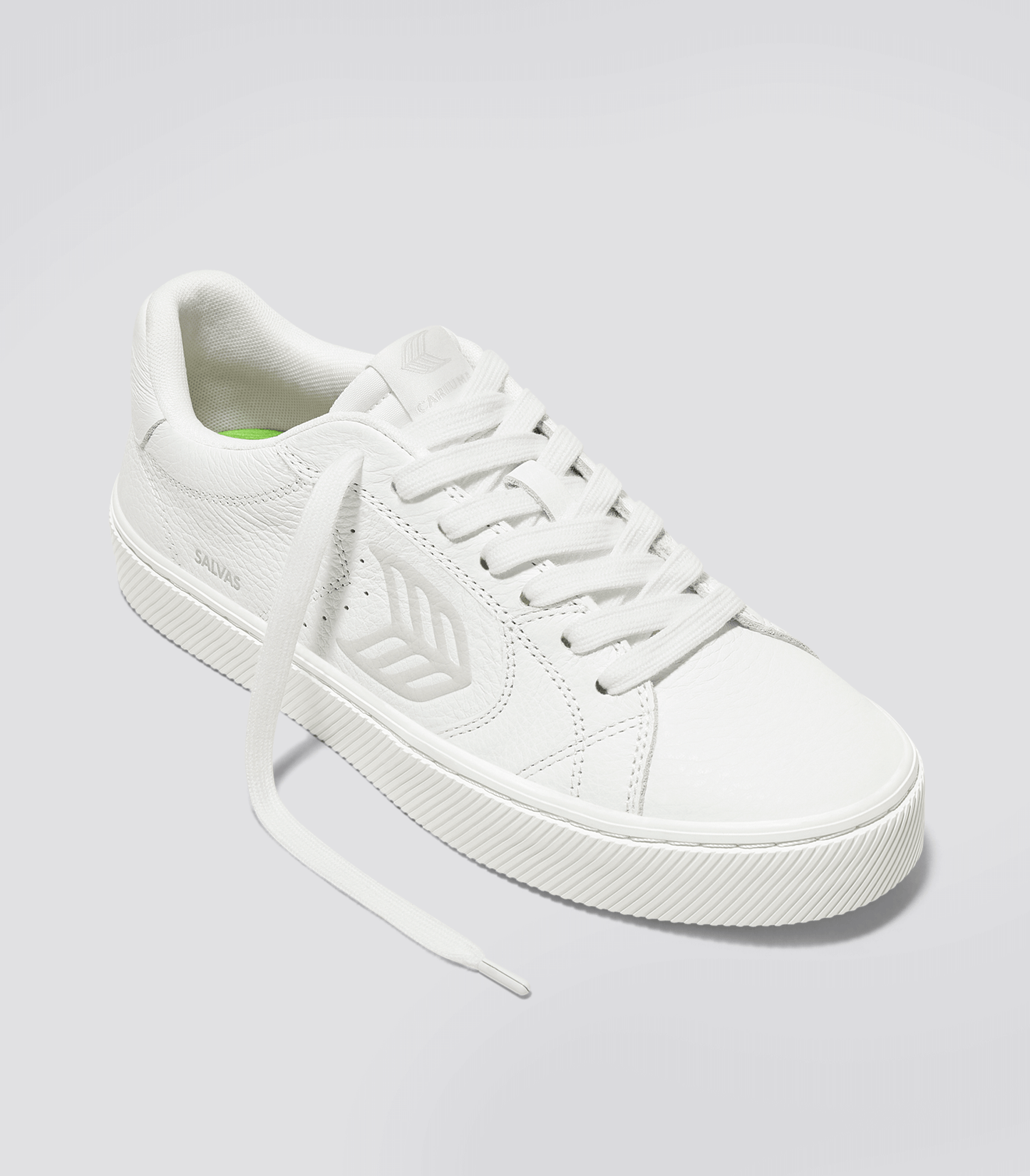 SALVAS White Premium Leather Ice Logo Sneaker Men