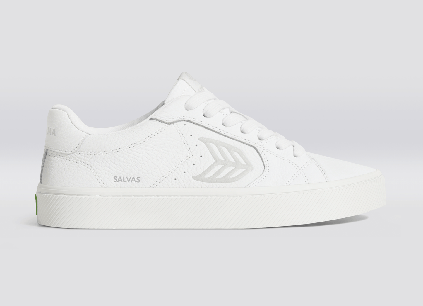 SALVAS White Premium Leather Ice Logo Sneaker Men