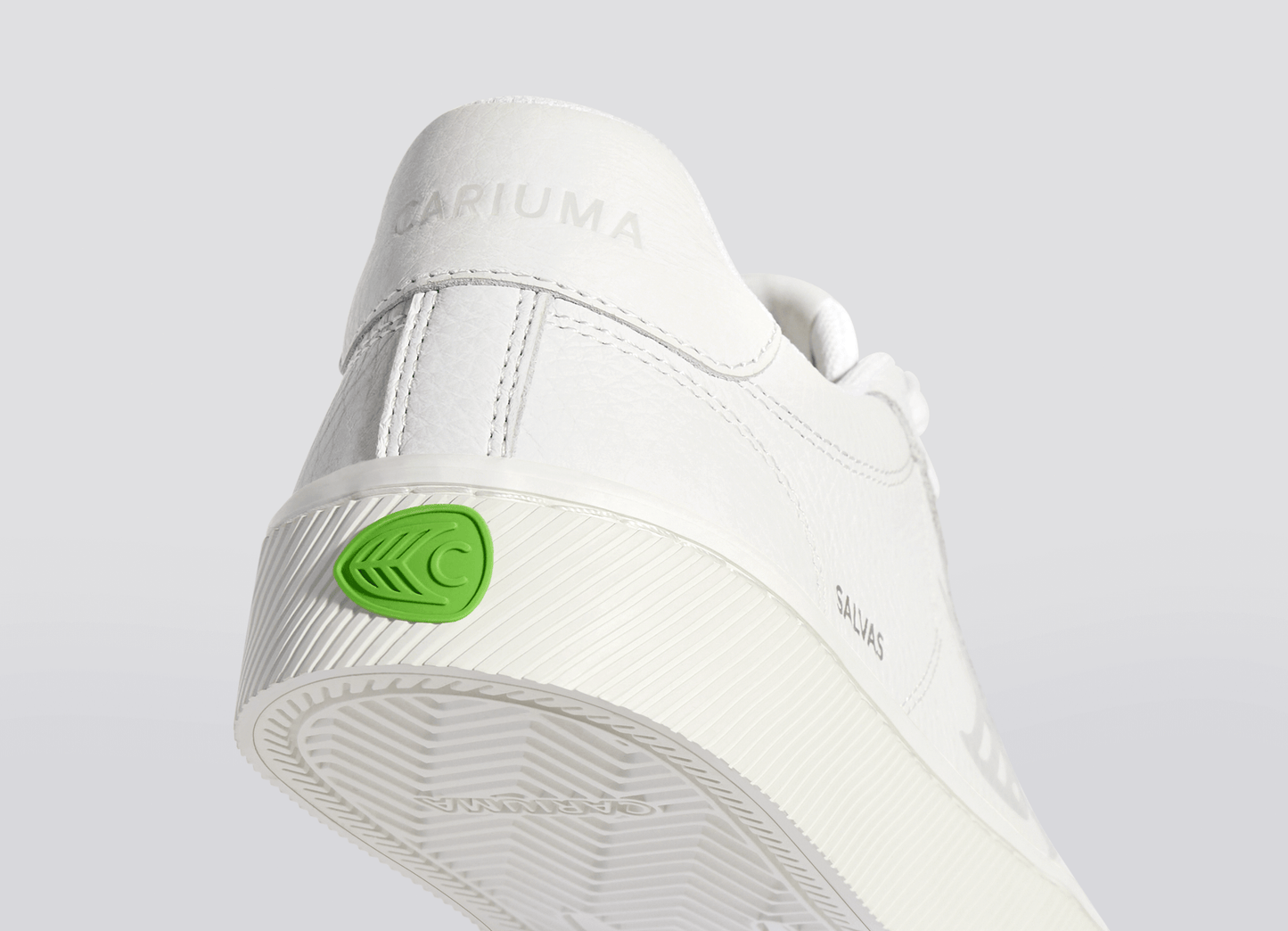 SALVAS White Premium Leather Ice Logo Sneaker Men