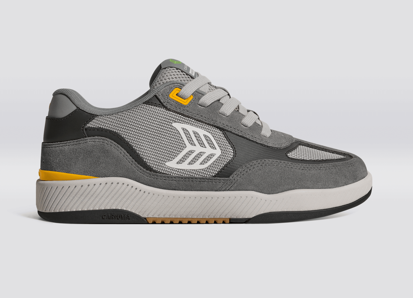 Skategoat C25 PRO Charcoal Grey Suede Light Grey Mesh Ice Logo Yellow Sneaker Men