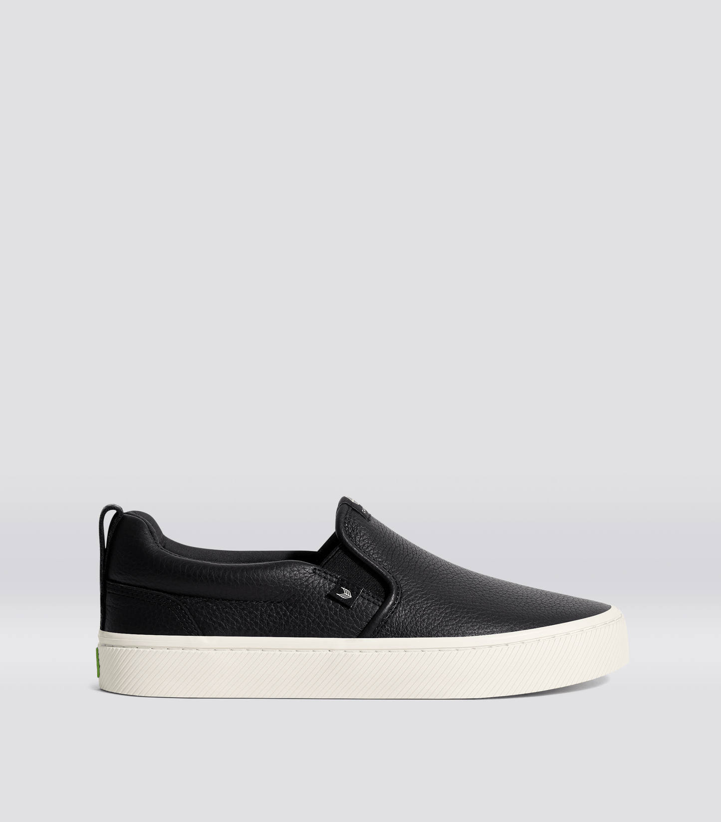 SLIP-ON ブラック プレミアムレザー スニーカー ウィメンズ