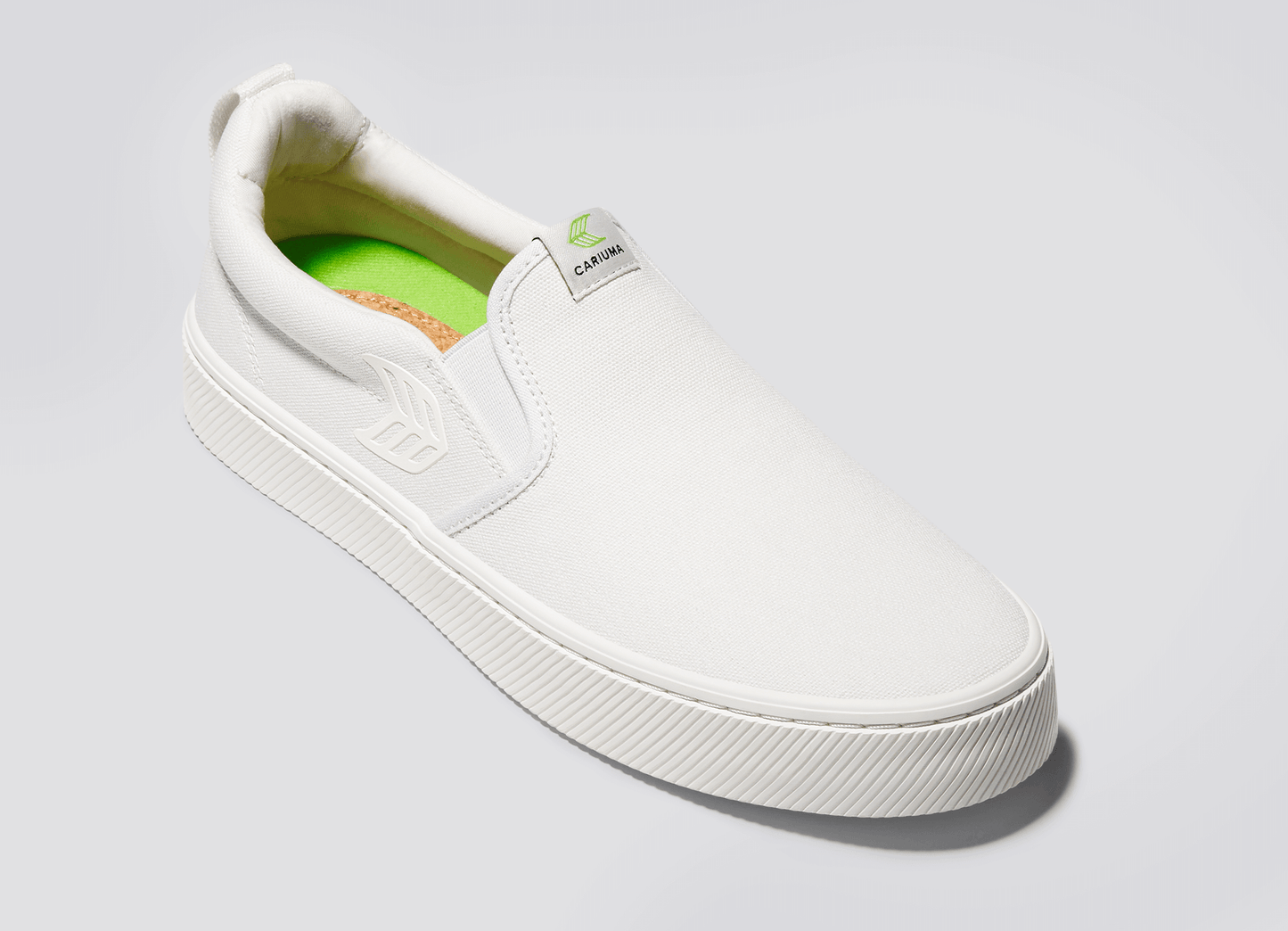 SLIP ON オフホワイトキャンバス スニーカー メンズ