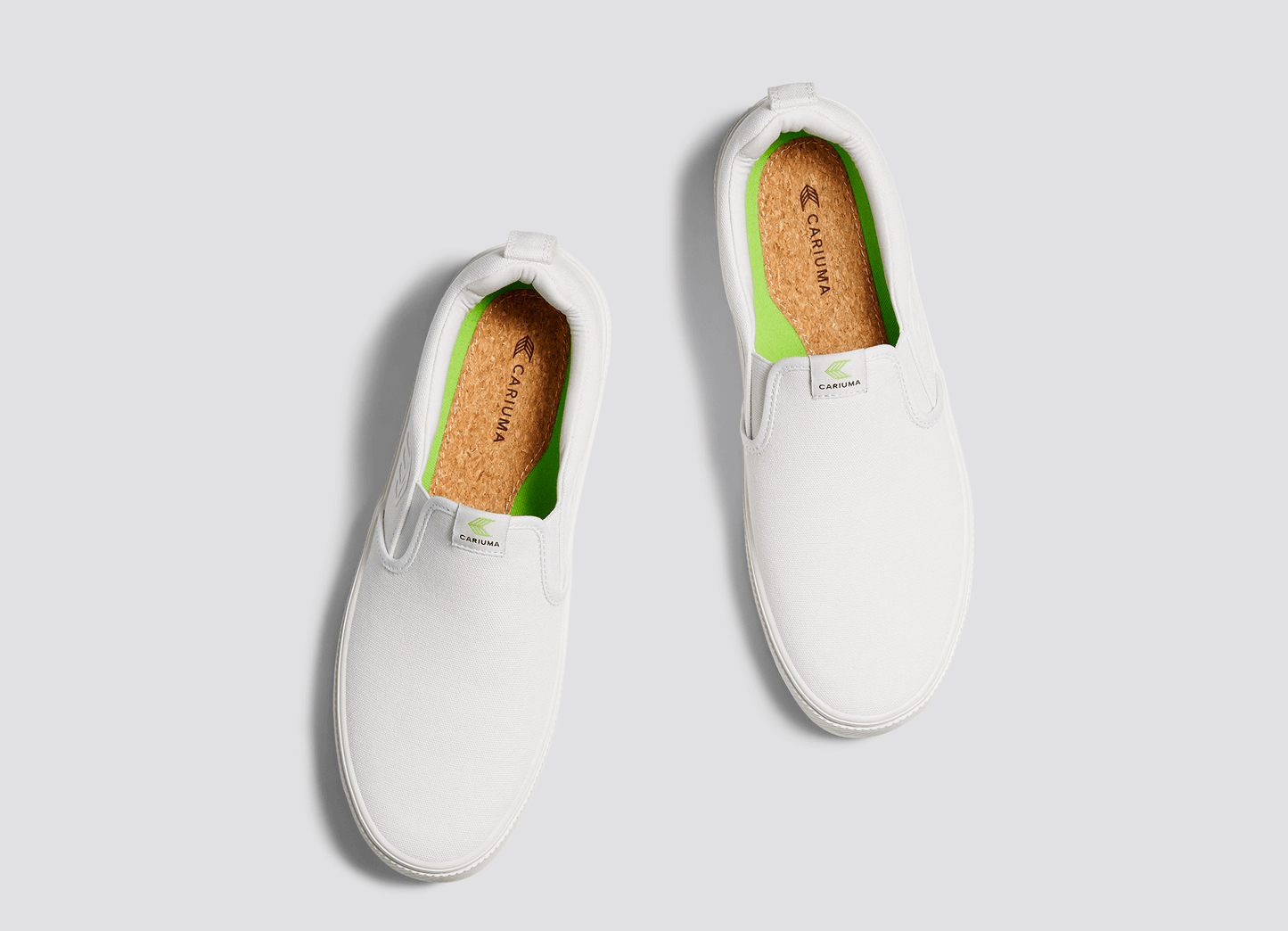 SLIP ON オフホワイトキャンバス スニーカー メンズ