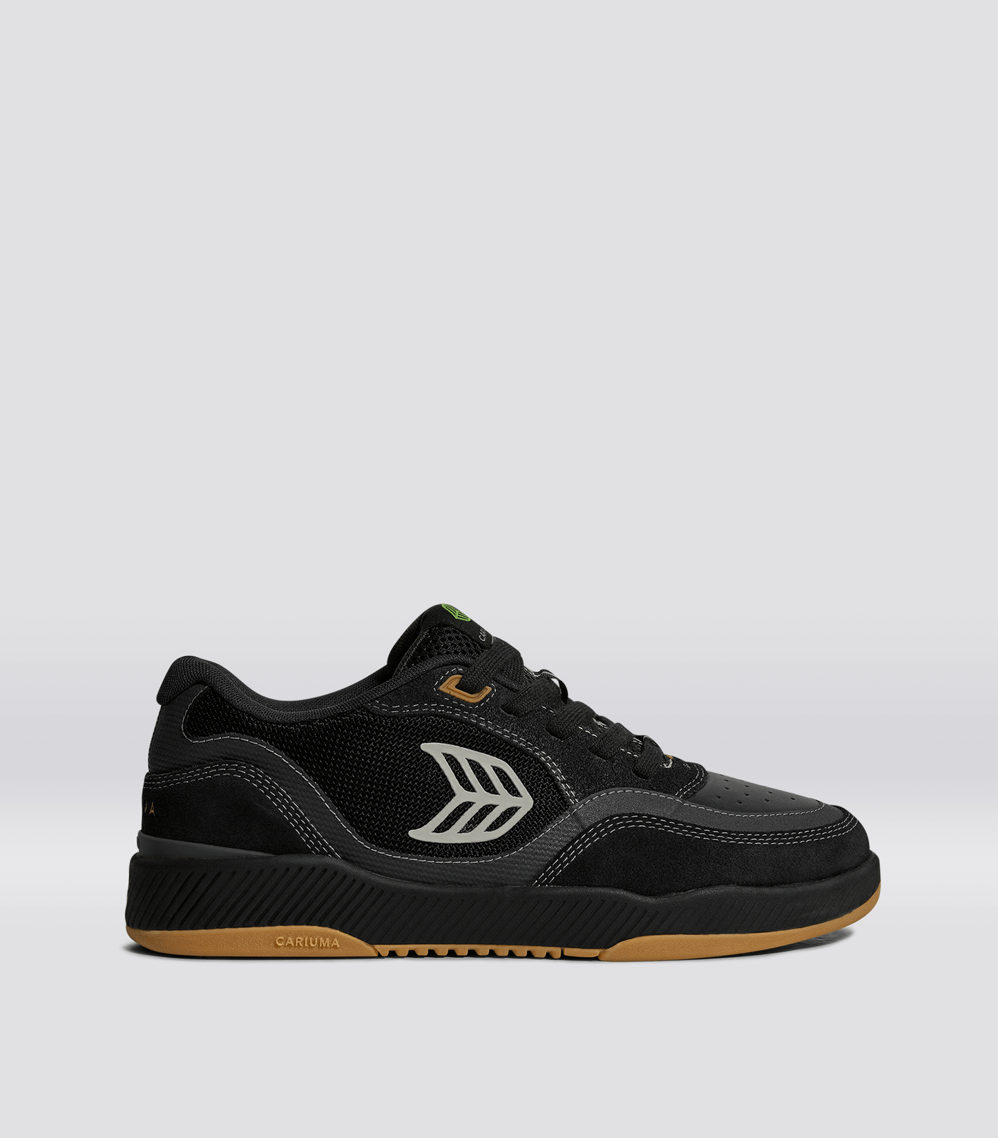 UBA PRO Black Suede and Mesh Silver Cloud Logo Sneaker Women