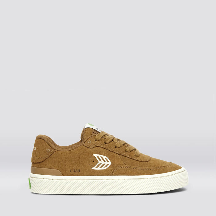 LUAN PRO Camel Suede Ivory Logo Sneaker Women