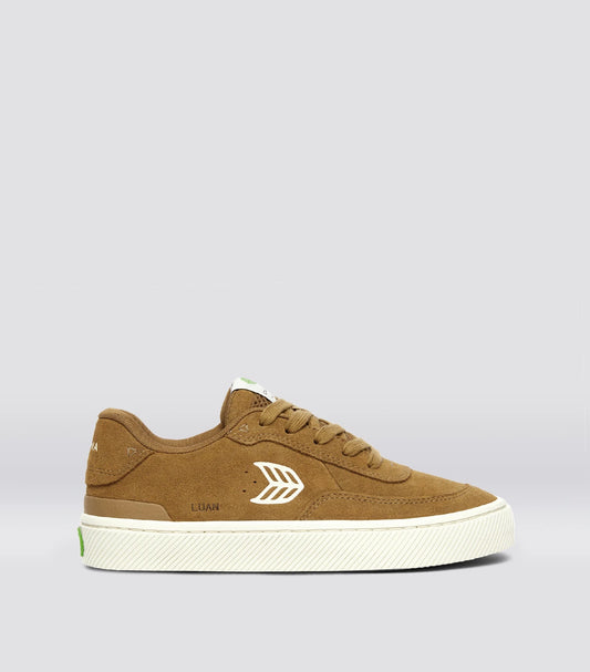 LUAN PRO Camel Suede Ivory Logo Sneaker Women