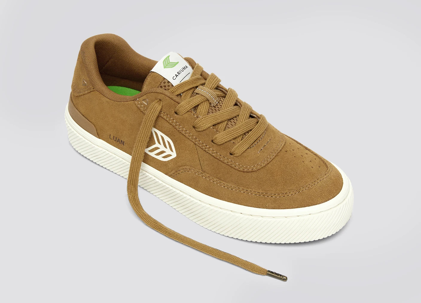 LUAN PRO Camel Suede Ivory Logo Sneaker Men
