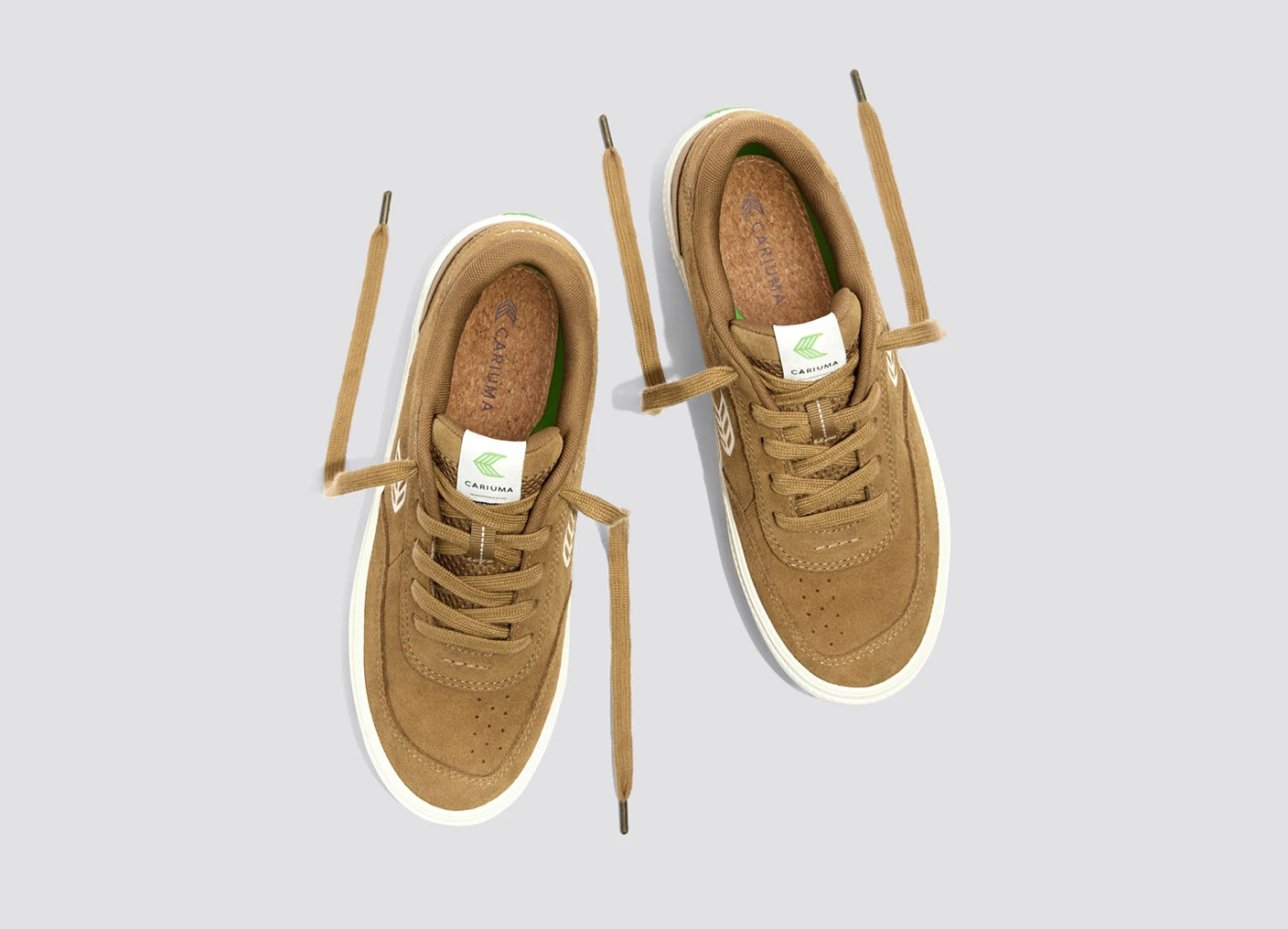 LUAN PRO Camel Suede Ivory Logo Sneaker Men