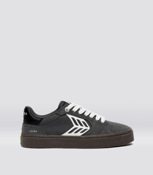 CATIBA PRO 2.0 Teak Magnet Grey Suede and Cordura Ivory Logo Sneaker Men