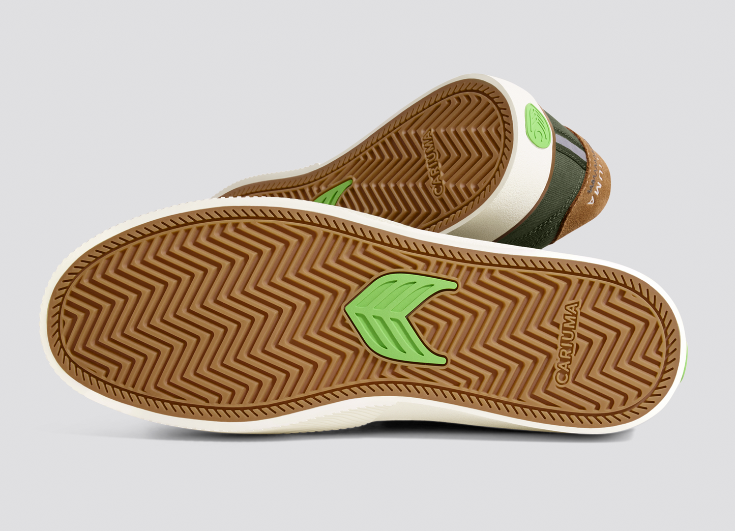 NAIOCA PRO Bronze Green Suede Deep Lichen Green Canvas Bronze Green Logo Camel Women