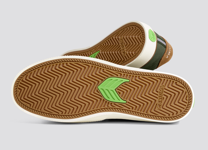 NAIOCA PRO Bronze Green Suede Deep Lichen Green Canvas Bronze Green Logo Camel Women