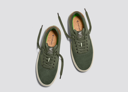 NAIOCA PRO Bronze Green Suede Deep Lichen Green Canvas Bronze Green Logo Camel Women