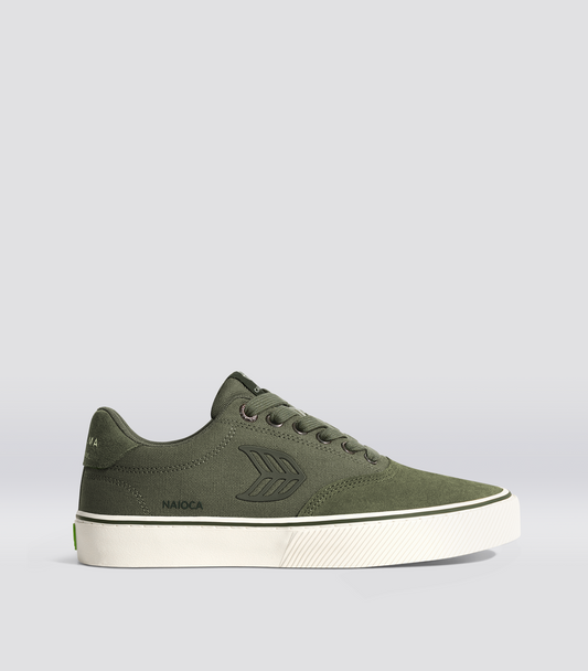 NAIOCA PRO Bronze Green Suede Deep Lichen Green Canvas Dark Green Logo Sneaker Men