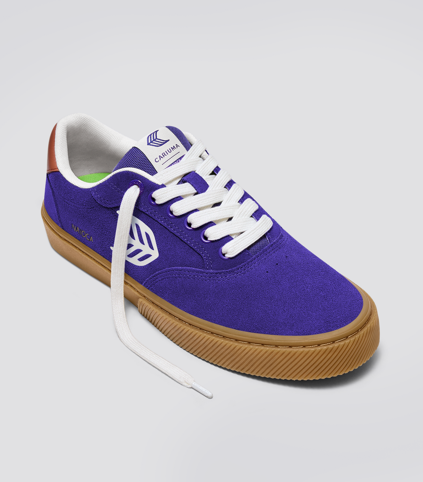 NAIOCA Gum Liberty Purple Suede Off-White Logo Orange Sneaker Men