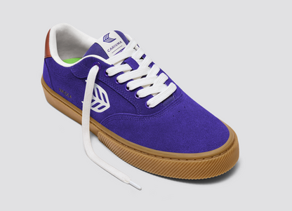 NAIOCA Gum Liberty Purple Suede Off-White Logo Orange Sneaker Men